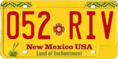 NM license plate 052RIV