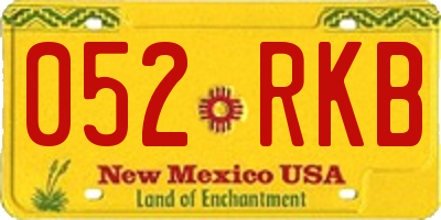 NM license plate 052RKB