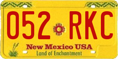 NM license plate 052RKC