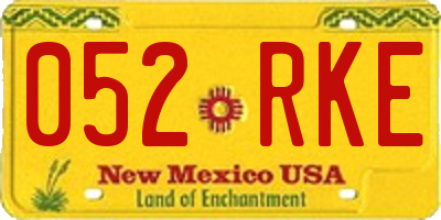 NM license plate 052RKE