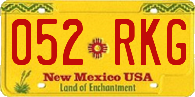NM license plate 052RKG