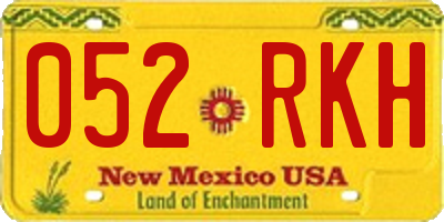 NM license plate 052RKH