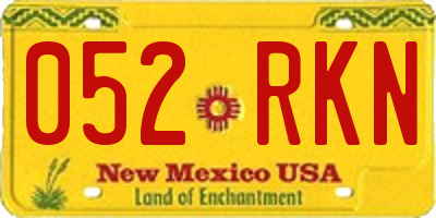 NM license plate 052RKN