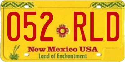 NM license plate 052RLD