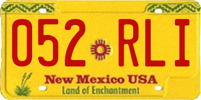 NM license plate 052RLI