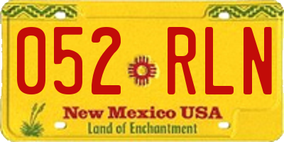 NM license plate 052RLN
