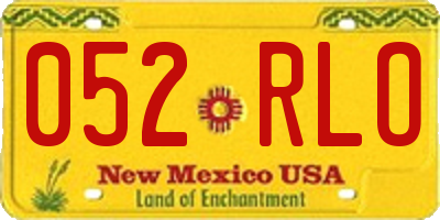 NM license plate 052RLO