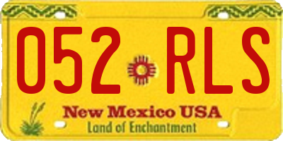 NM license plate 052RLS