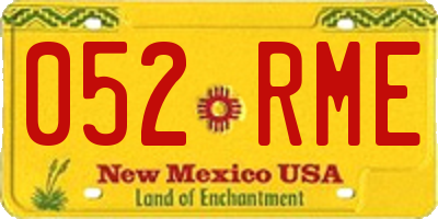 NM license plate 052RME
