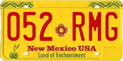 NM license plate 052RMG