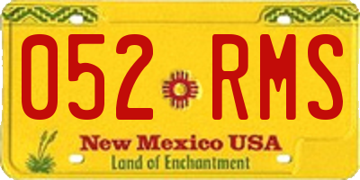 NM license plate 052RMS