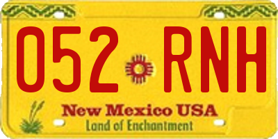 NM license plate 052RNH