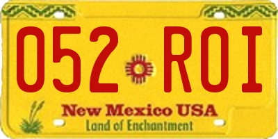 NM license plate 052ROI