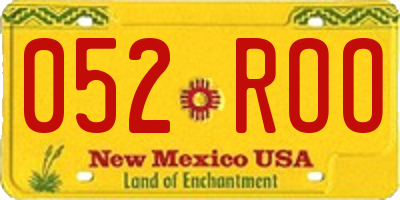 NM license plate 052ROO