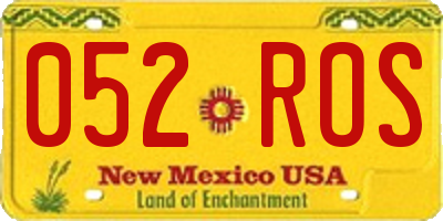 NM license plate 052ROS