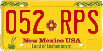 NM license plate 052RPS
