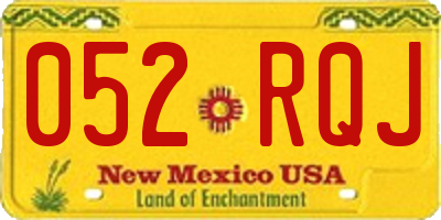 NM license plate 052RQJ
