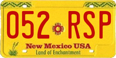 NM license plate 052RSP