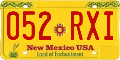 NM license plate 052RXI