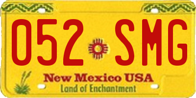 NM license plate 052SMG