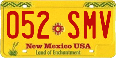 NM license plate 052SMV