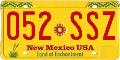 NM license plate 052SSZ