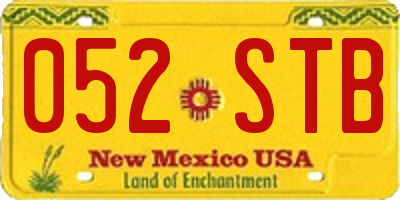 NM license plate 052STB