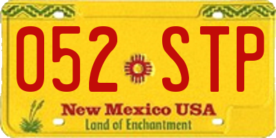 NM license plate 052STP