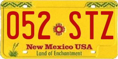 NM license plate 052STZ