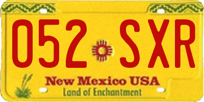 NM license plate 052SXR