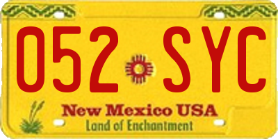 NM license plate 052SYC
