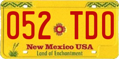 NM license plate 052TDO