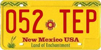 NM license plate 052TEP