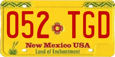 NM license plate 052TGD