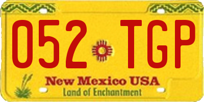 NM license plate 052TGP