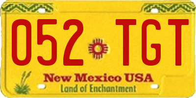 NM license plate 052TGT
