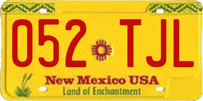 NM license plate 052TJL