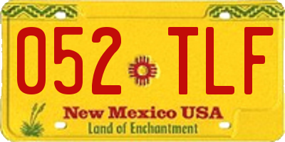 NM license plate 052TLF