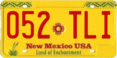 NM license plate 052TLI