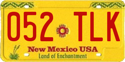 NM license plate 052TLK