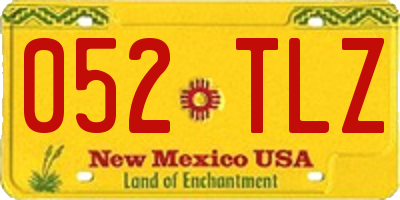 NM license plate 052TLZ