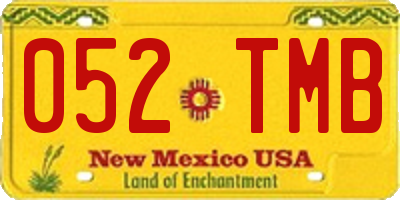 NM license plate 052TMB