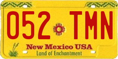 NM license plate 052TMN