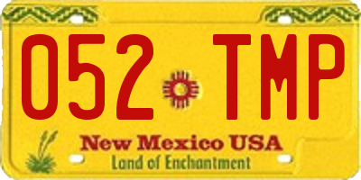 NM license plate 052TMP