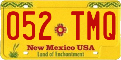 NM license plate 052TMQ
