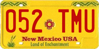NM license plate 052TMU