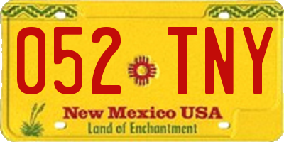 NM license plate 052TNY