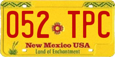 NM license plate 052TPC