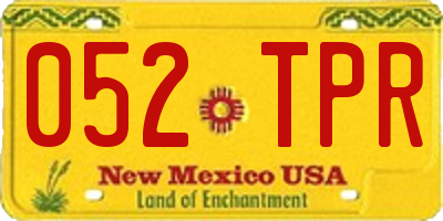 NM license plate 052TPR