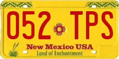 NM license plate 052TPS